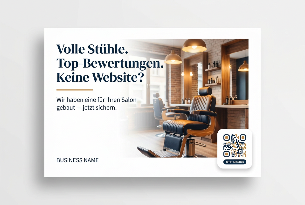 Friseur Postkarte